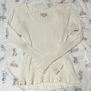 Knox Rose Cream Long Sleeve Top